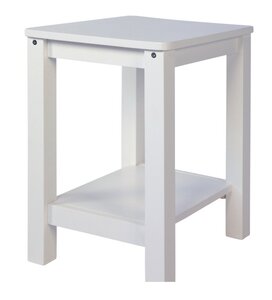 Table de chevet en bois blanc
