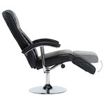 vidaXL Fauteuil TV Noir Similicuir