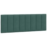 vidaXL Cadre de lit avec tête de lit Vert foncé 140x190 cm Velours