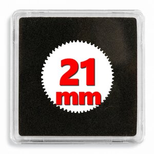 Capsules numismatiques carrées Quadrum 21mm. Paquet - 10 capsules