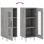vidaXL Buffet Sonoma gris 34 5x34x90 cm Bois d'ingénierie