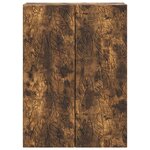 vidaXL Armoire Murale Chêne fumé 66 x 34 5 x 90 cm Bois d'ingénierie