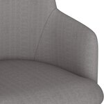 Vidaxl chaises pivotantes de salle à manger 2 pièces gris foncé tissu