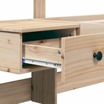 vidaXL Cadre de lit avec tiroir Marron Bois massif en pin