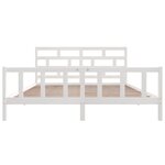 vidaXL Cadre de lit sans matelas blanc bois massif 200x200 cm