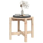 vidaXL Table basse Ø 52 5x45 cm Bois massif de pin