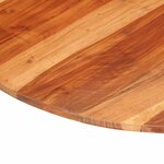 vidaXL Dessus de table bois massif d'acacia rond 15-16 mm 80 cm