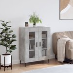 vidaXL Buffet gris béton 69 5x34x90 cm bois d'ingénierie