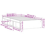 vidaXL Cadre de lit chêne sonoma 90x190 cm