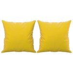 vidaXL Canapé 3 places avec oreillers décoratifs jaune 180 cm velours