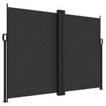vidaXL Auvent latéral rétractable noir 180x600 cm