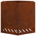 vidaXL Bol de feu sans fumée Rouillé 58 x 58 x 51 cm Acier patiné