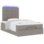 VidaXL Cadre de lit ottoman avec matelas taupe 120x190 cm tissu