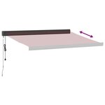 vidaXL Auvent rétractable automatique bordeaux 350x250 cm