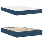 vidaXL Cadre de lit avec matelas avec matelas 2 Pièces Bleu tissu