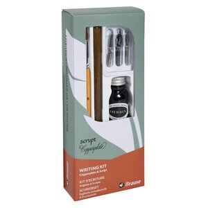 Set plumes 'écriture' avec Porte Plume  Plumes  Pinceau et Encre BRAUSE CALLIGRAPHIE