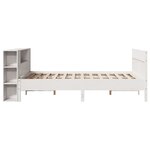 vidaXL Lit bibliothèque sans matelas blanc 150x200 cm bois pin massif