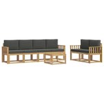 vidaXL Ensemble de canapés d'extérieur 7 pc Blanc et anthracite