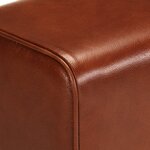 vidaXL Banc saut de cheval 38 cm marron cuir véritable et manguier