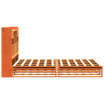 vidaXL Lit bibliothèque sans matelas cire marron 160x200 cm pin massif