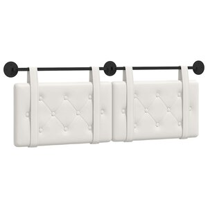 vidaXL Tête de lit suspendue Blanc Simili cuir