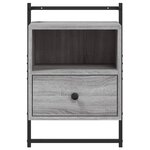 vidaXL Table de chevet murale 2 Pièces sonoma gris 40x30x61 cm