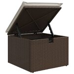 vidaXL Salon de jardin 8 Pièces avec coussins marron résine tressée