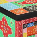 Table Console Multicolore 100x30x75 cm en Bois Massif de Mangue vidaXL
