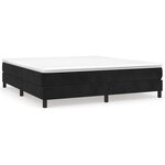 vidaXL Cadre de lit sans matelas noir 180x200 cm velours