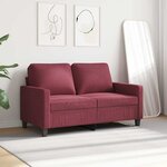 vidaXL Canapé à 2 places Rouge bordeaux 120 cm Tissu