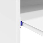 vidaXL Bureau avec étagère Blanc 77 5 x 43 x 79 cm Bois d'ingénierie