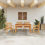vidaXL Ensemble de salle à manger pour jardin 5 Pièces Marron