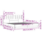 vidaXL Cadre de lit avec LED sans matelas blanc 200x200 cm