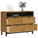 vidaXL Commode FLAM 110x40x80 cm bois de pin massif