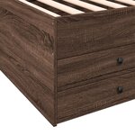 vidaXL Lit de jour et tiroirs chêne marron 90x200cm bois d'ingénierie