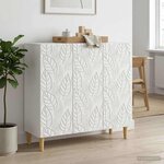 vidaXL Buffet Blanc 89 x 34 5 x 80 cm Bois d'ingénierie