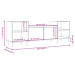 vidaXL Meuble TV Blanc brillant 160x35x55 cm Bois d'ingénierie