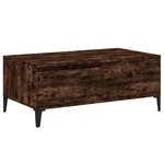 vidaXL Table basse Chêne fumé 90x50x36 5 cm Bois d'ingénierie