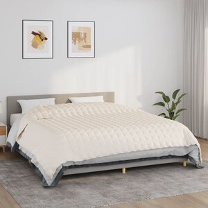 vidaXL Couverture lestée Crème clair 220x260 cm 15 kg Tissu