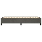 vidaXL Cadre de lit Gris foncé 90x200 cm Velours