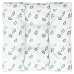 vidaXL Coussin de palette motif de feuilles 70x70x12 cm tissu