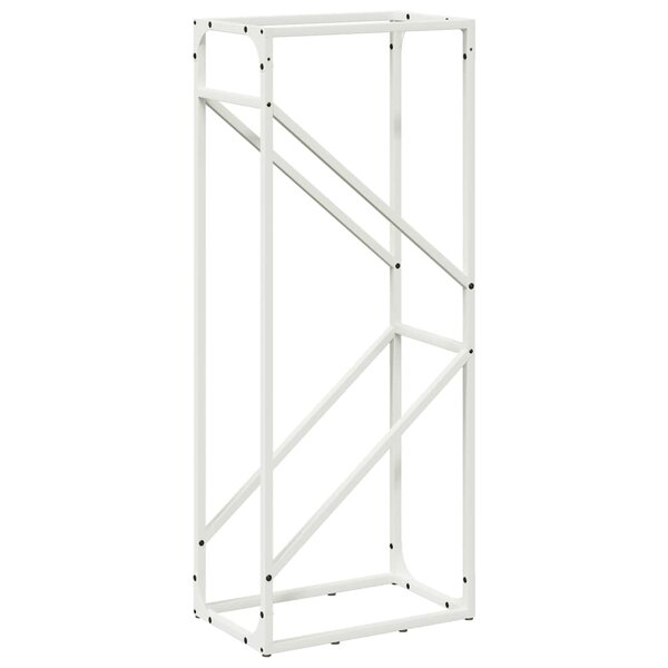 vidaXL Portant de bois chauffage blanc 40x25x100 cm