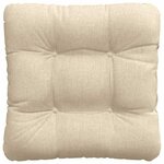 vidaXL Coussins de siège 4 Pièces Crème 45 x 45 x 12 cm tissu
