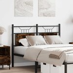 vidaXL Tête de lit de remplacement chêne fumé 120 cm bois d'ingénierie et acier