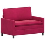 vidaXL Canapé Bordeaux 126 x 81 x 87 5 cm Velours