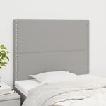 vidaXL Tête de lit Gris clair 90x5x118/128 cm Tissu