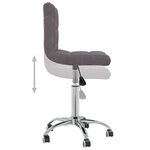 vidaXL Chaises pivotantes à manger lot de 4 taupe tissu