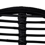 vidaXL Chaises à manger lot de 6 noir rotin naturel