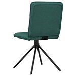 vidaXL Chaises à manger lot de 4 vert foncé tissu