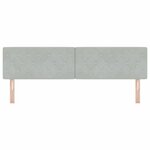 vidaXL Tête de Lit en Velours Argyle Manuel Gris clair 180 cm Velours